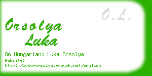orsolya luka business card